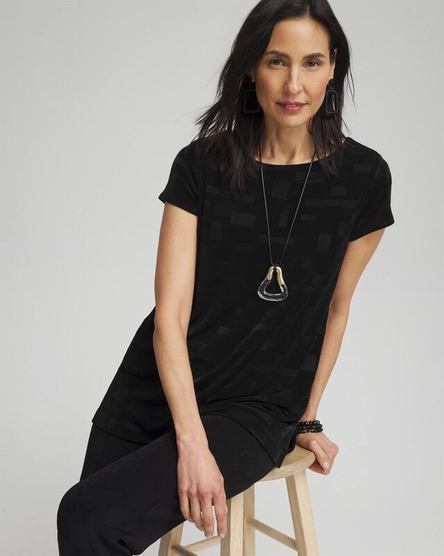 Travelers Jacquard Cap Sleeve Tunic - image 2